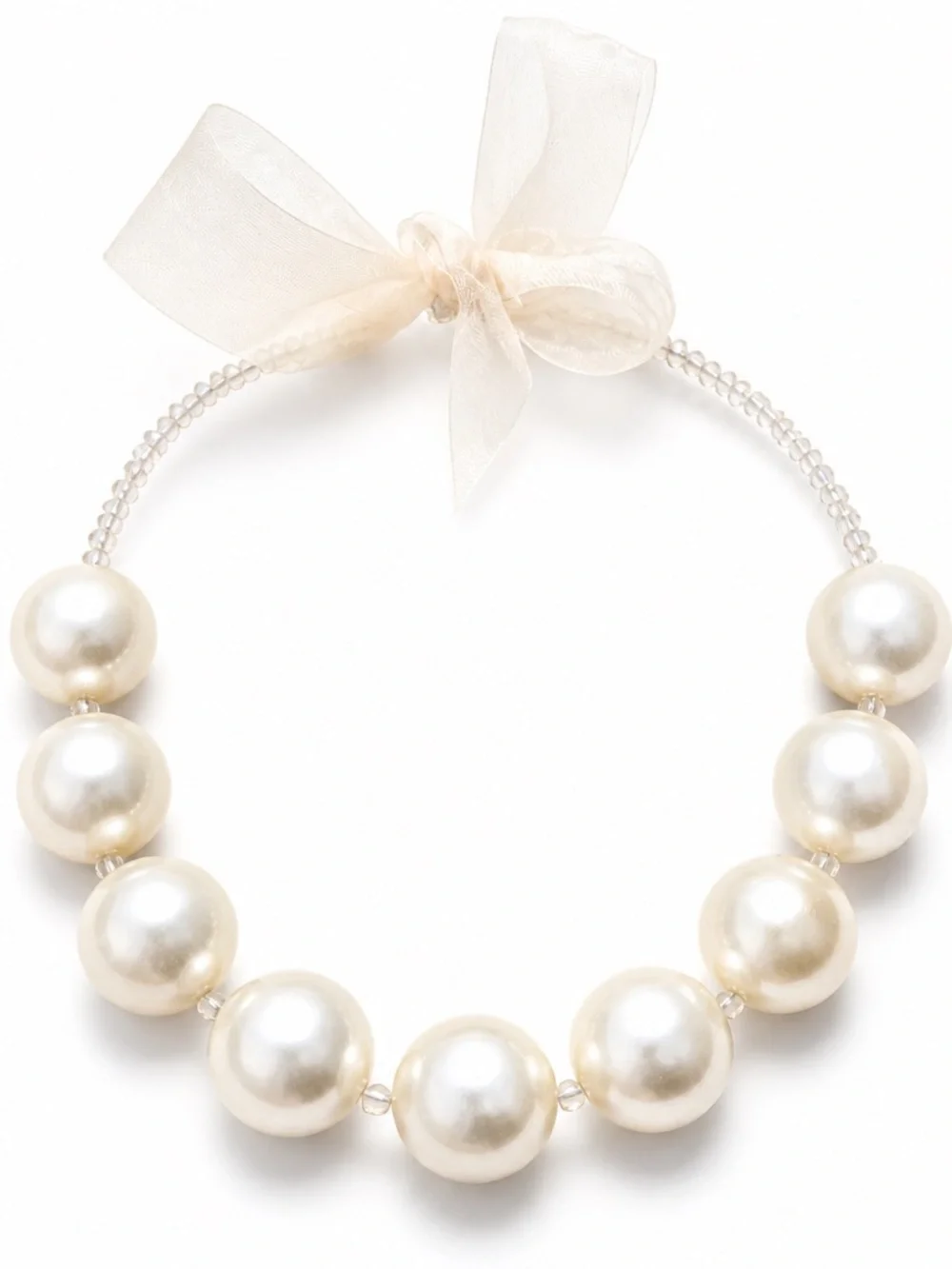 Classic Ivory Pearl Bead Necklace - Elegant Women Jewelry